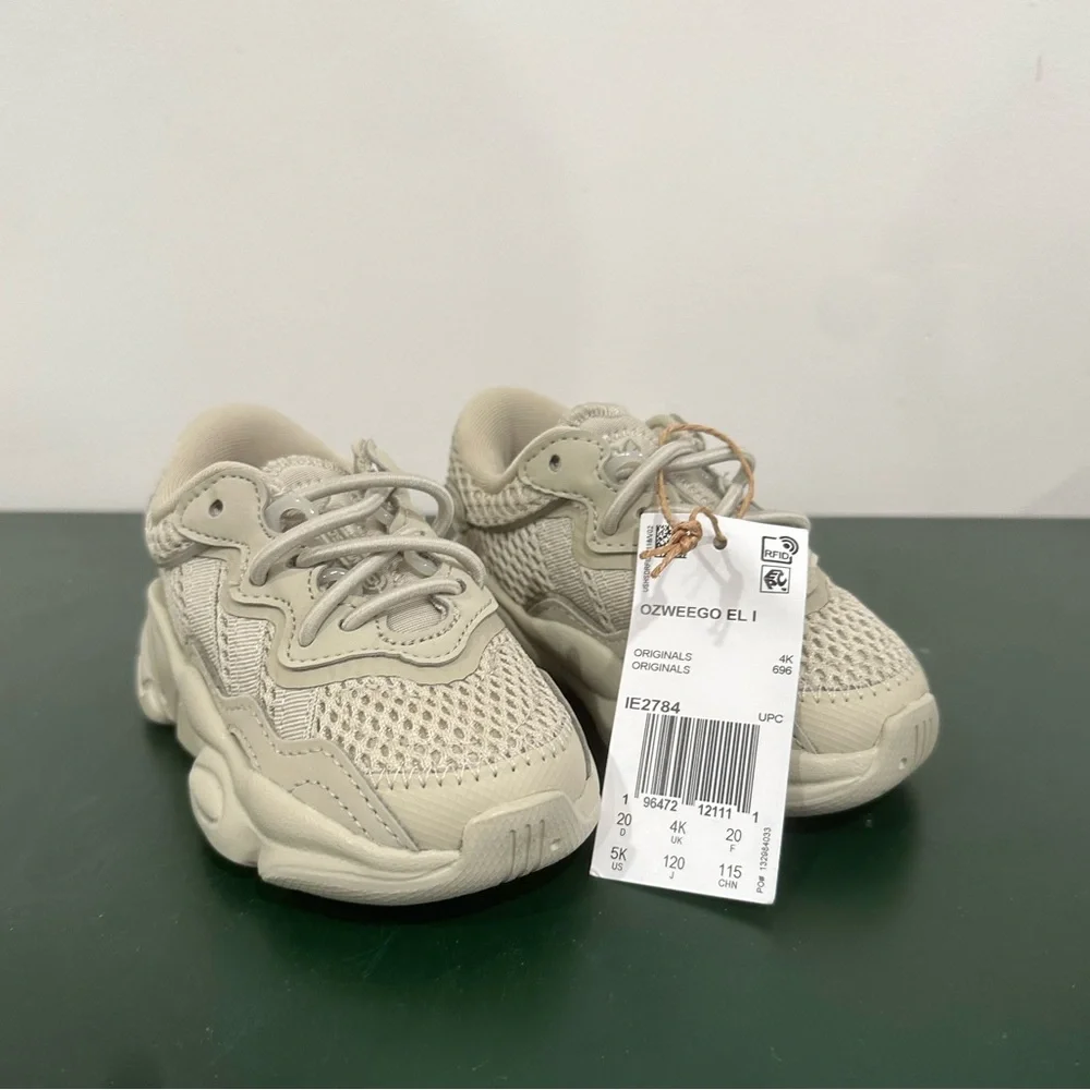 Adidas Toddler Ozweego EL I Beige Sneakers 5K - Picture 1 of 5